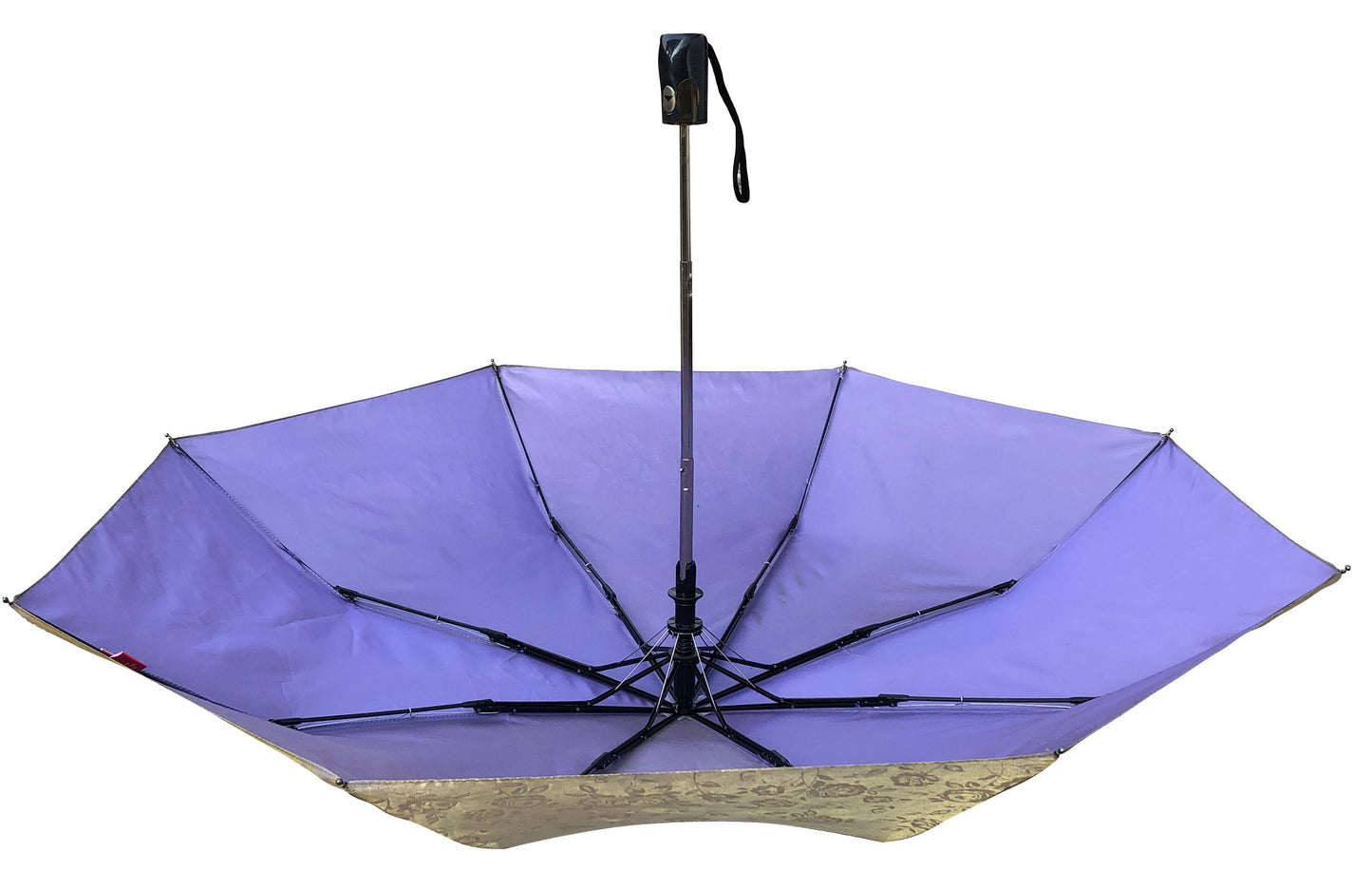Folding Lavender/ Yellow Iridescent Umbrella | Automatic Opening | 12 Inches long When Folded