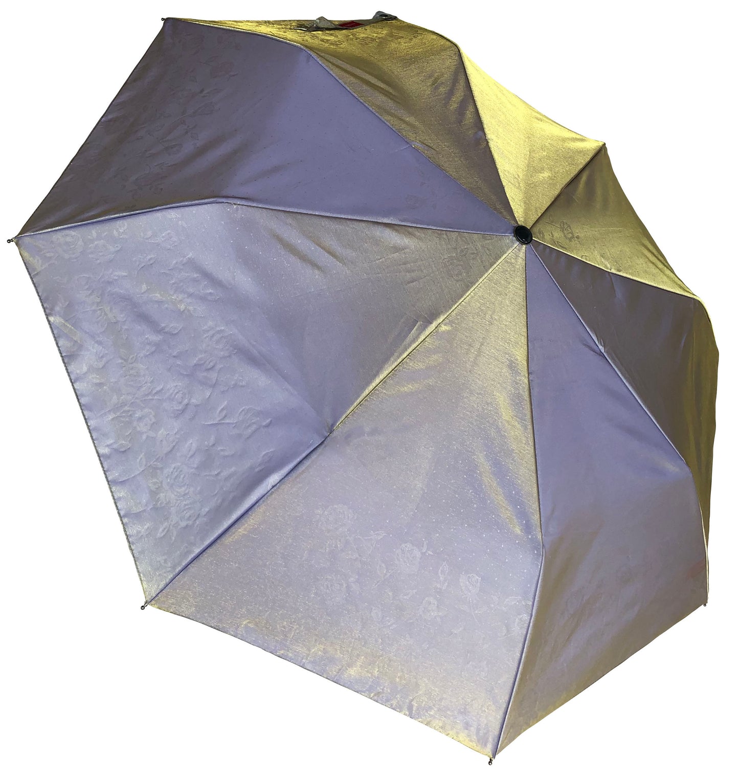 Folding Lavender/ Yellow Iridescent Umbrella | Automatic Opening | 12 Inches long When Folded