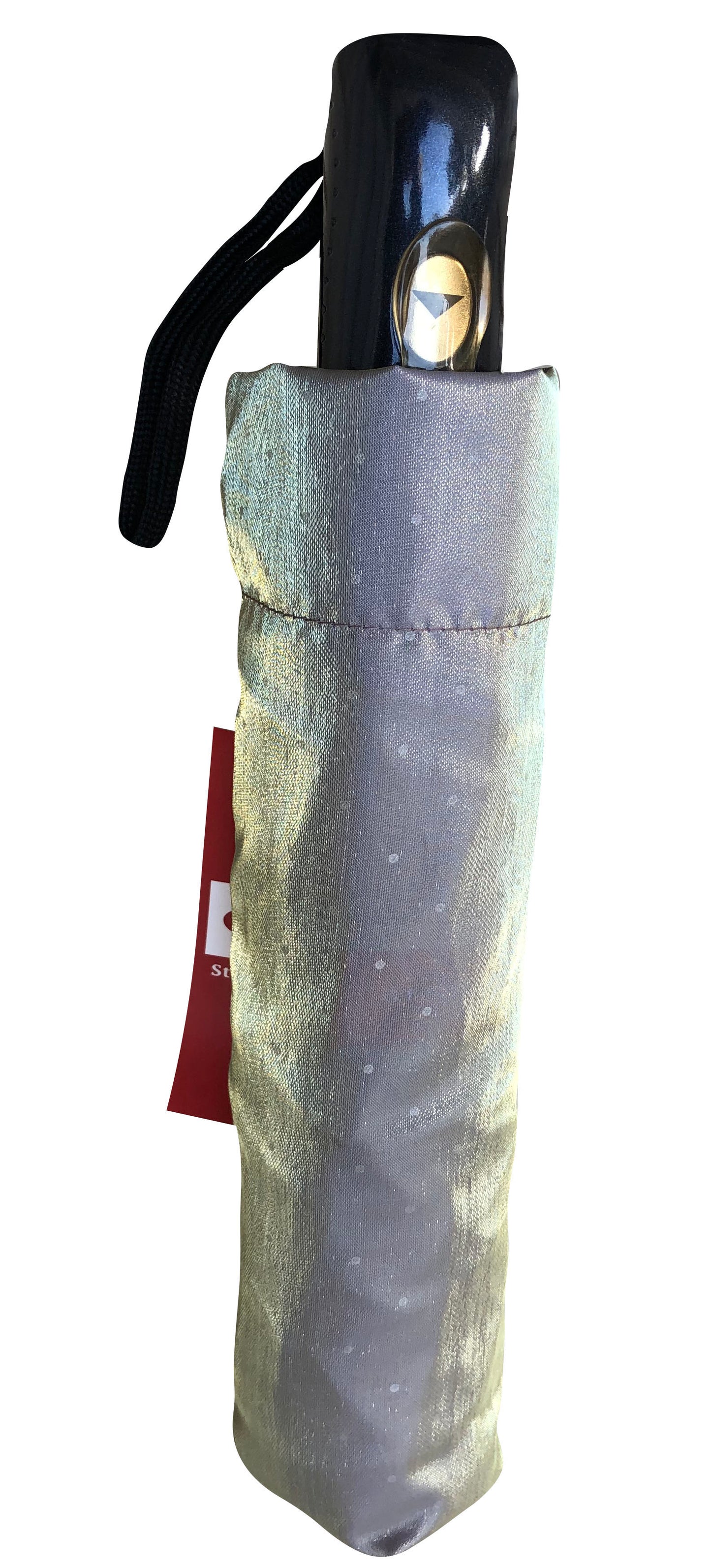Folding Lavender/ Yellow Iridescent Umbrella | Automatic Opening | 12 Inches long When Folded