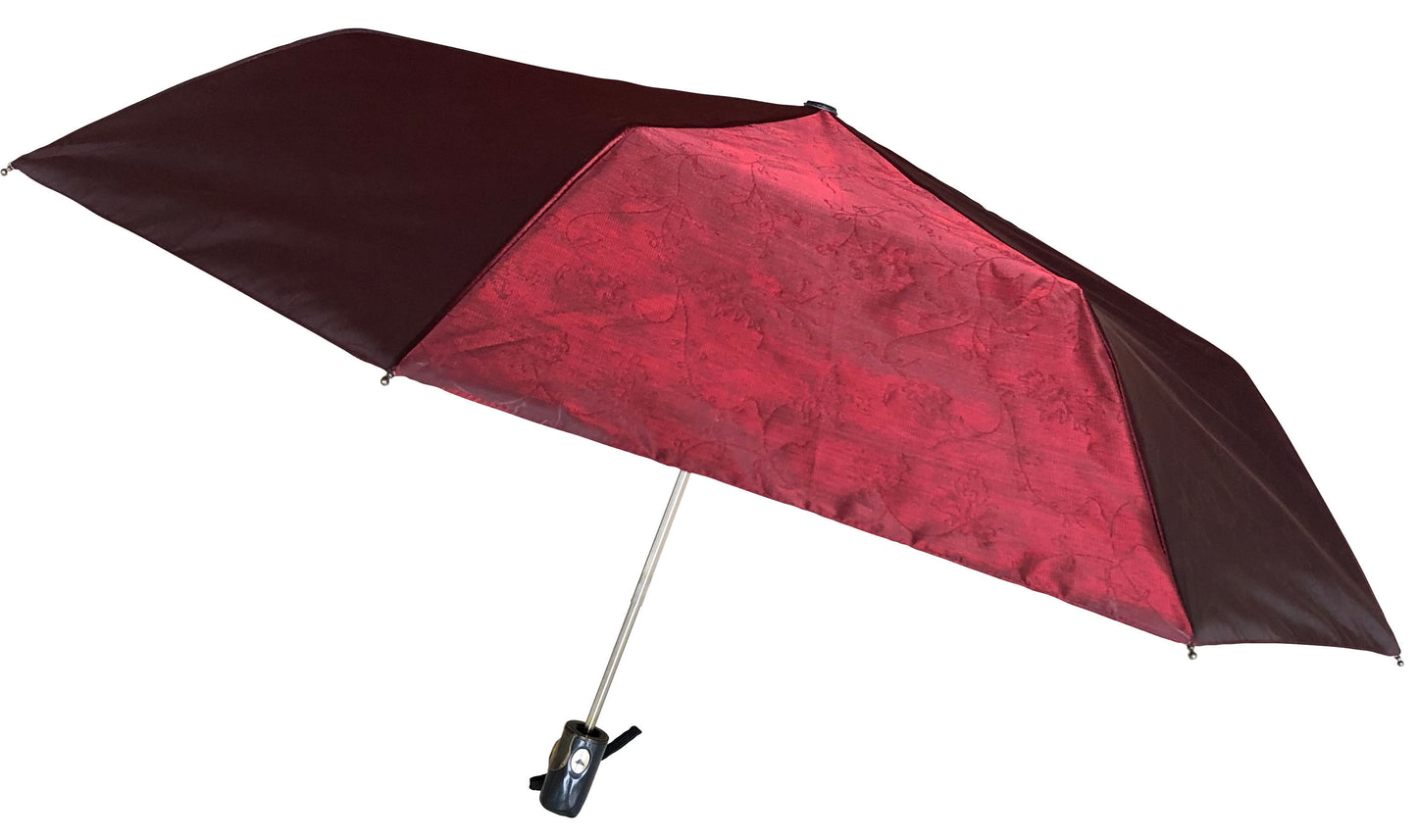 Iridescent Burgundy Compact Umbrella | Waterproof and Great for Shade