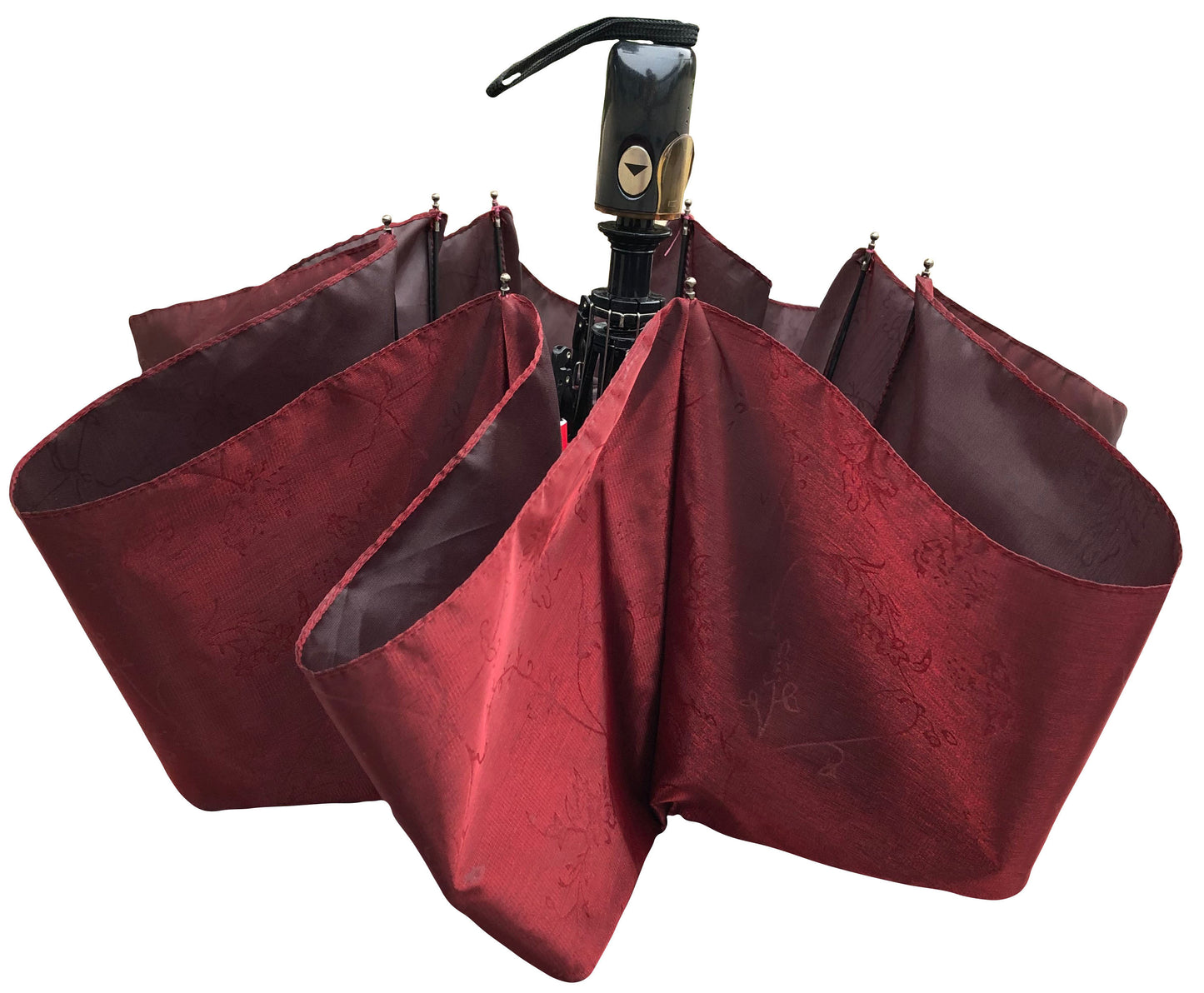 Iridescent Burgundy Compact Umbrella | Waterproof and Great for Shade