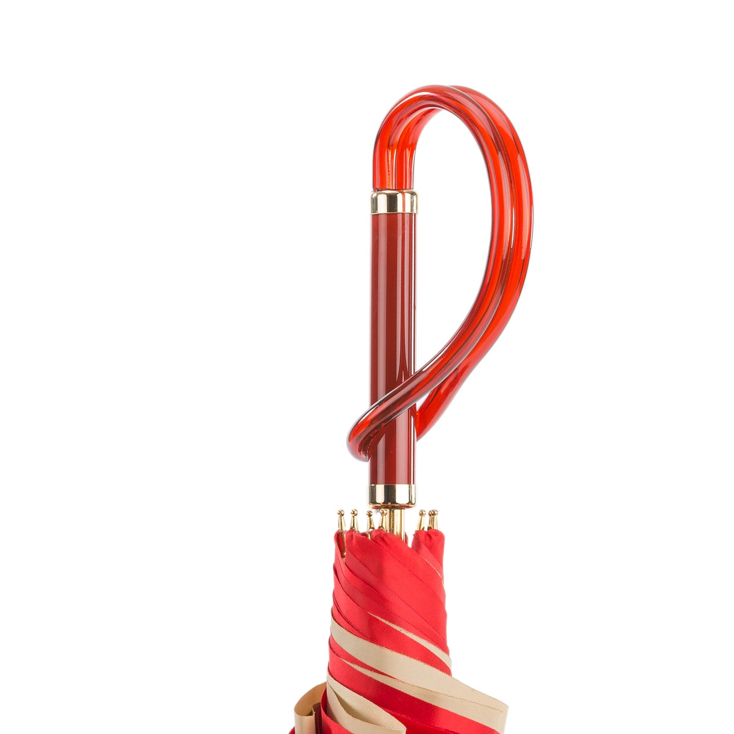 Pasotti Red Dahlia Umbrella | Double Canopy | Italian Handmade | Free Shipping