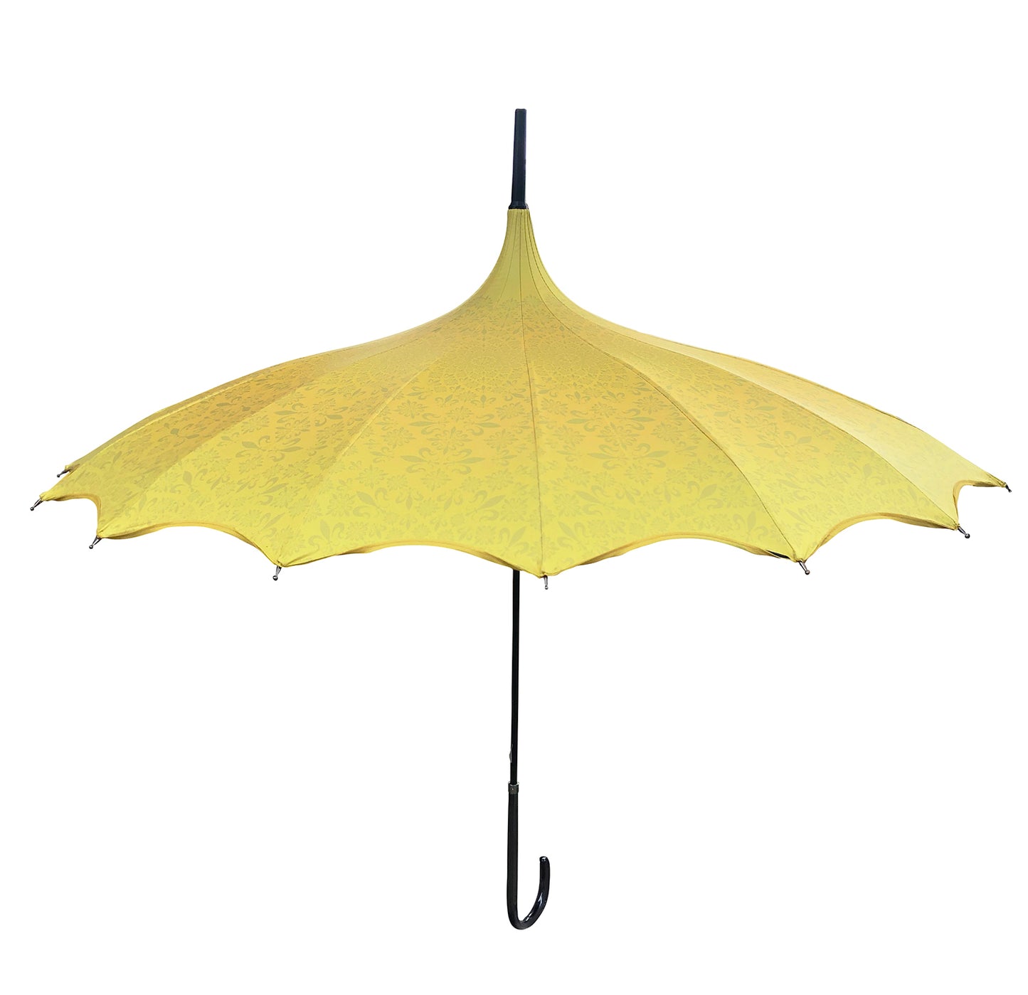 Waterproof + Real Anti-UV Umbrella | Blackout lining | Pagoda style | Yellow design