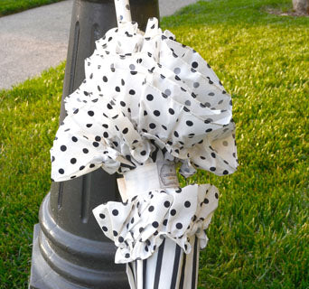 Frilly Stripes And Polka Dots Umbrella | Parasol- Waterproof