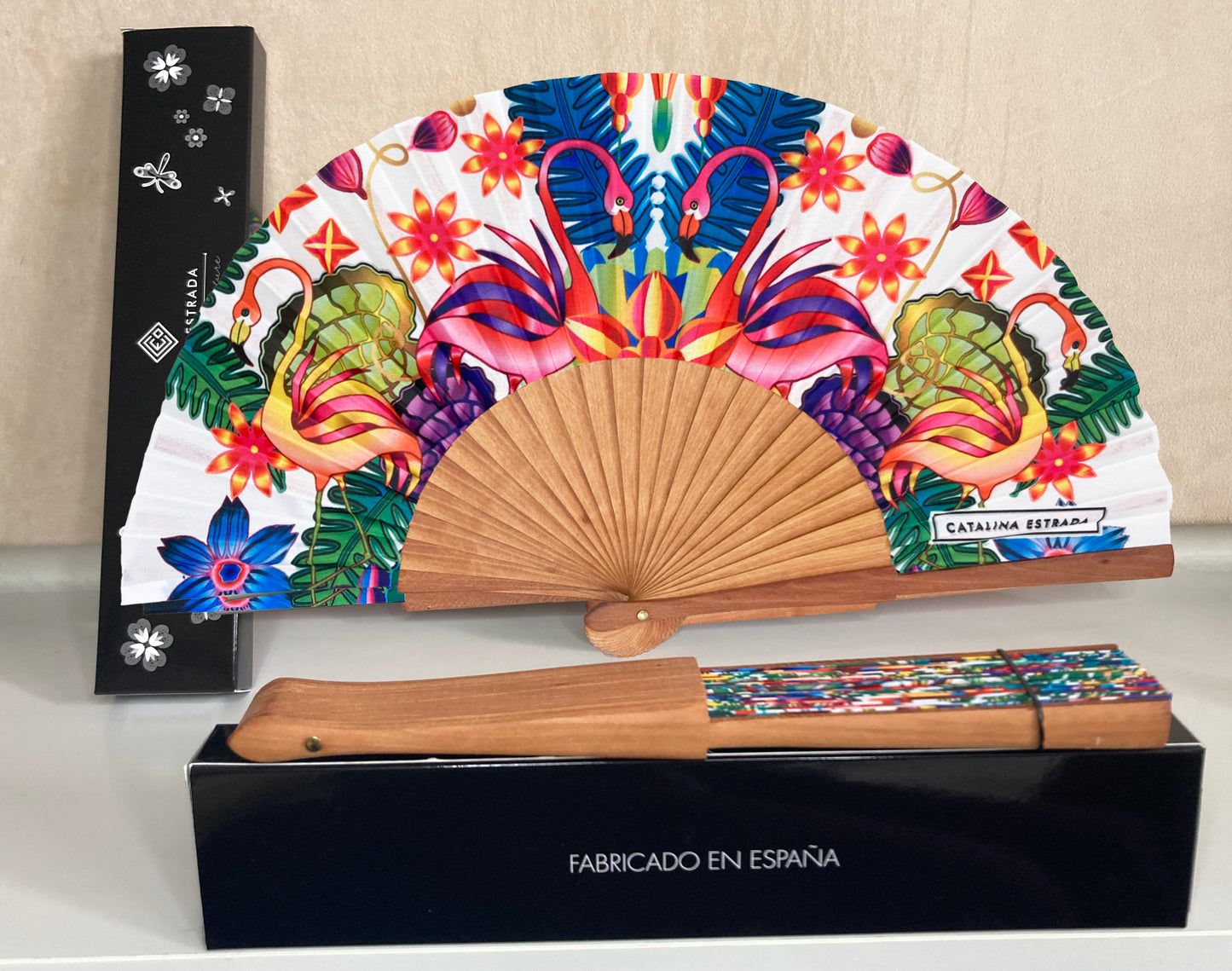 Flamingo Reverie Hand Fan | Catalina Estrada collection | Made in Spain