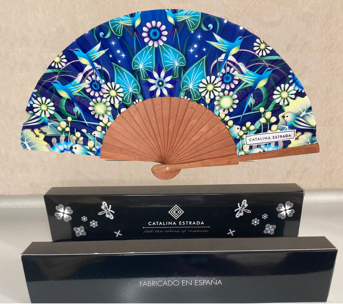 Abanico Alas Azules | Hecho en España | Colección Catalina Estrada