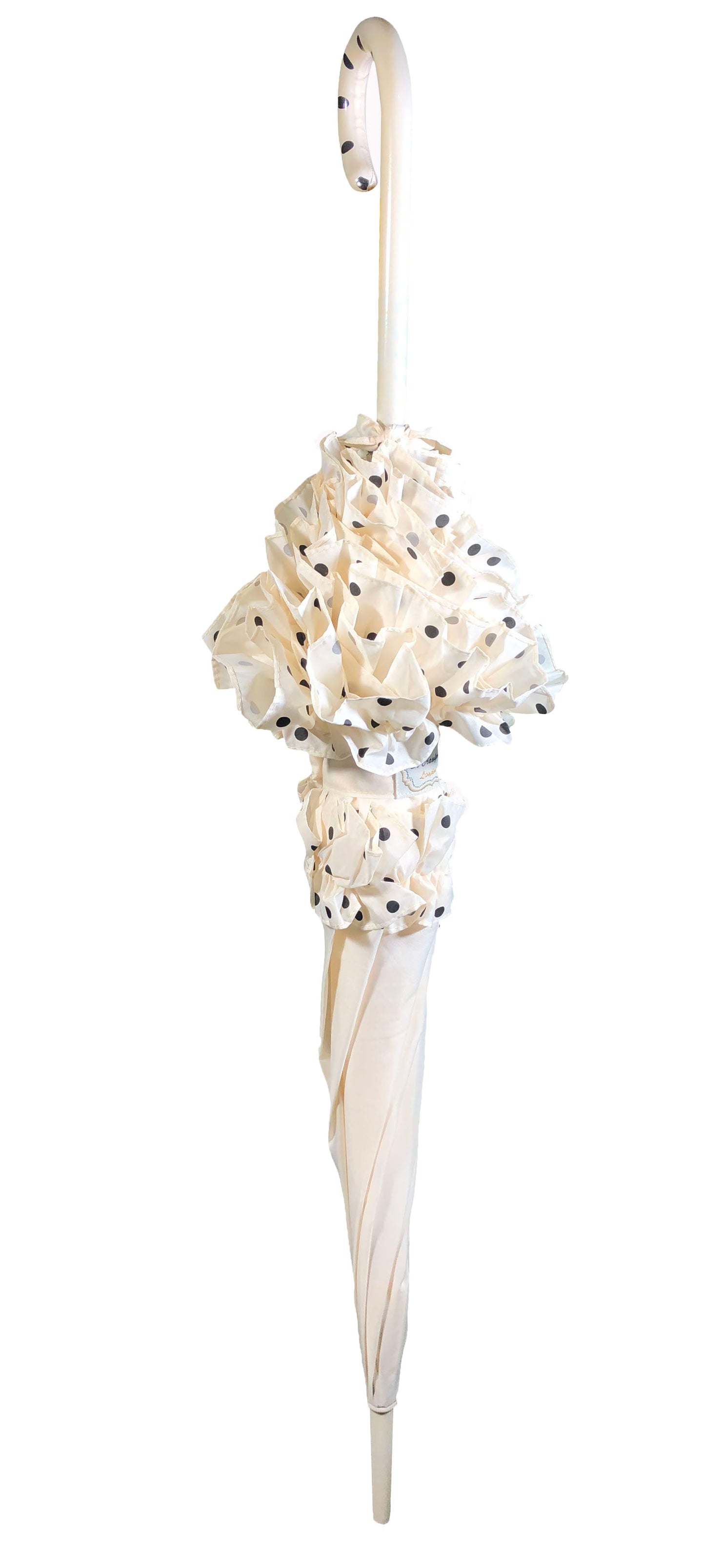 Polka Dots and Frill Umbrella | Pagoda Shaped Canopy | One Year Warranty