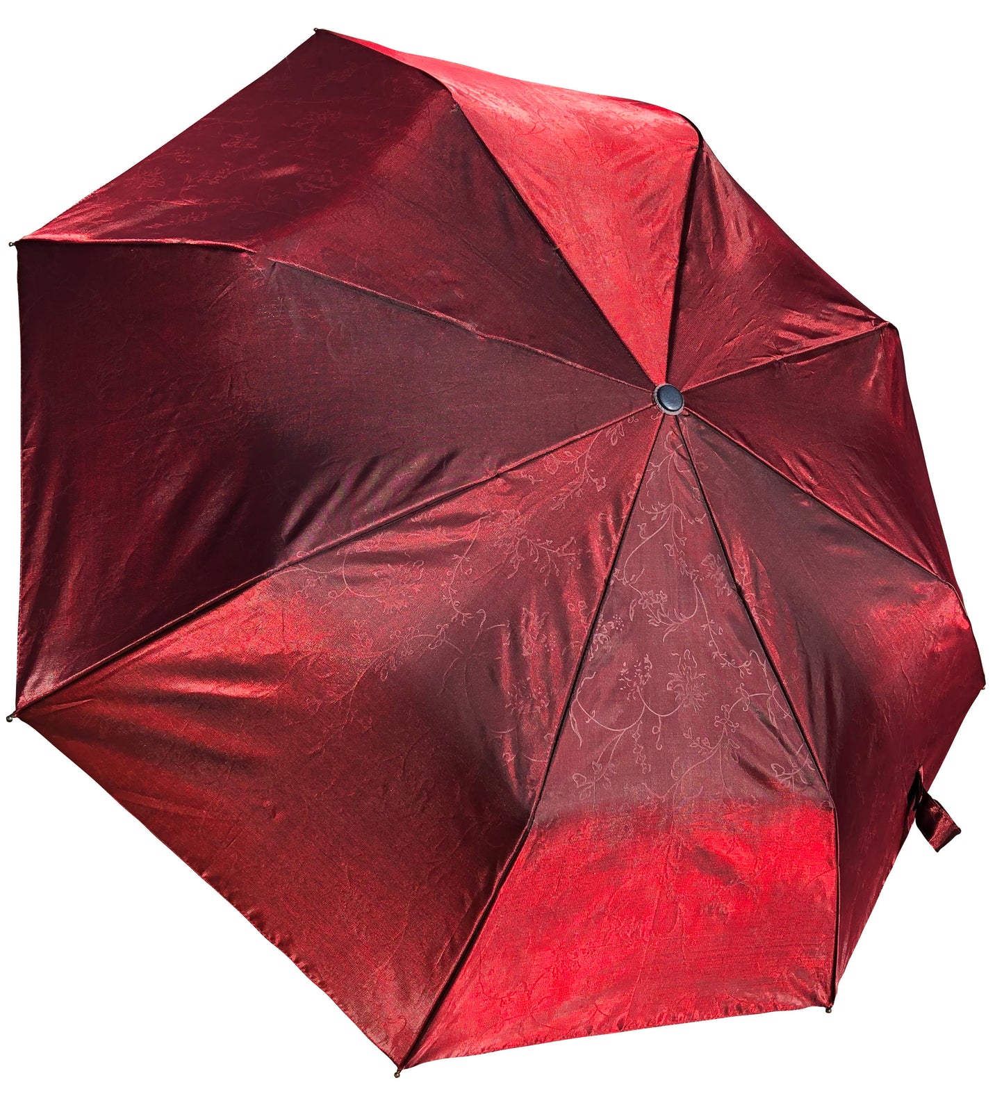 Iridescent Burgundy Compact Umbrella | Waterproof and Great for Shade