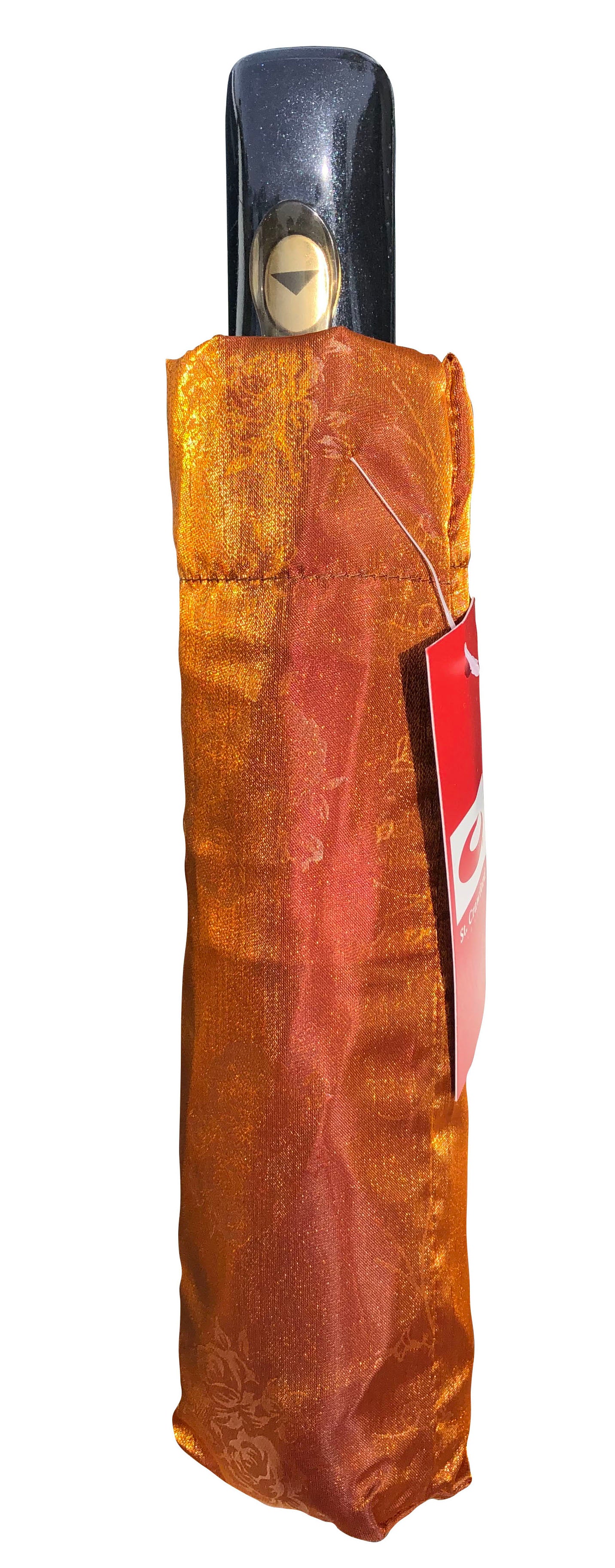 Iridescent Copper Umbrella | Folding Style | Metallic-Like Fiery Canopy