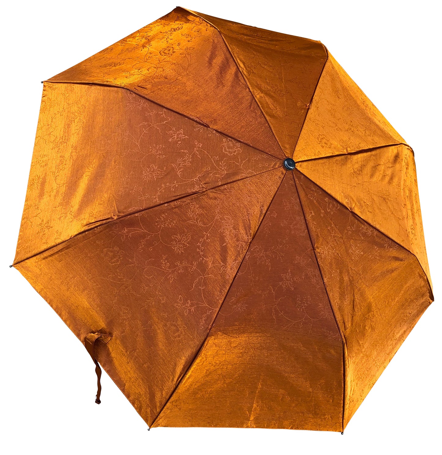 Iridescent Copper Umbrella | Folding Style | Metallic-Like Fiery Canopy