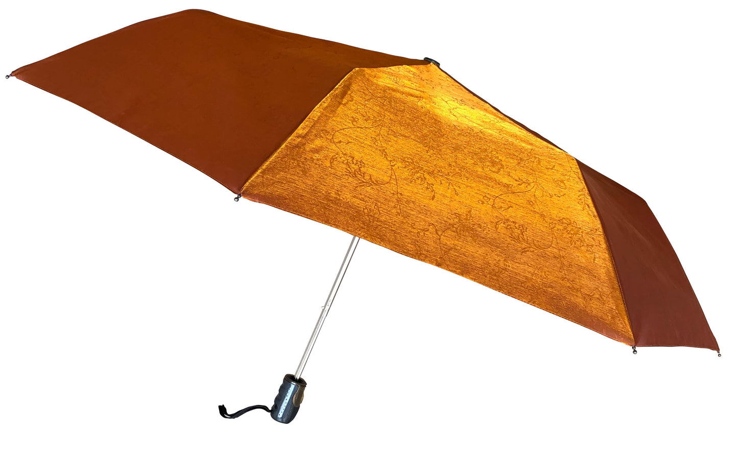 Iridescent Copper Umbrella | Folding Style | Metallic-Like Fiery Canopy