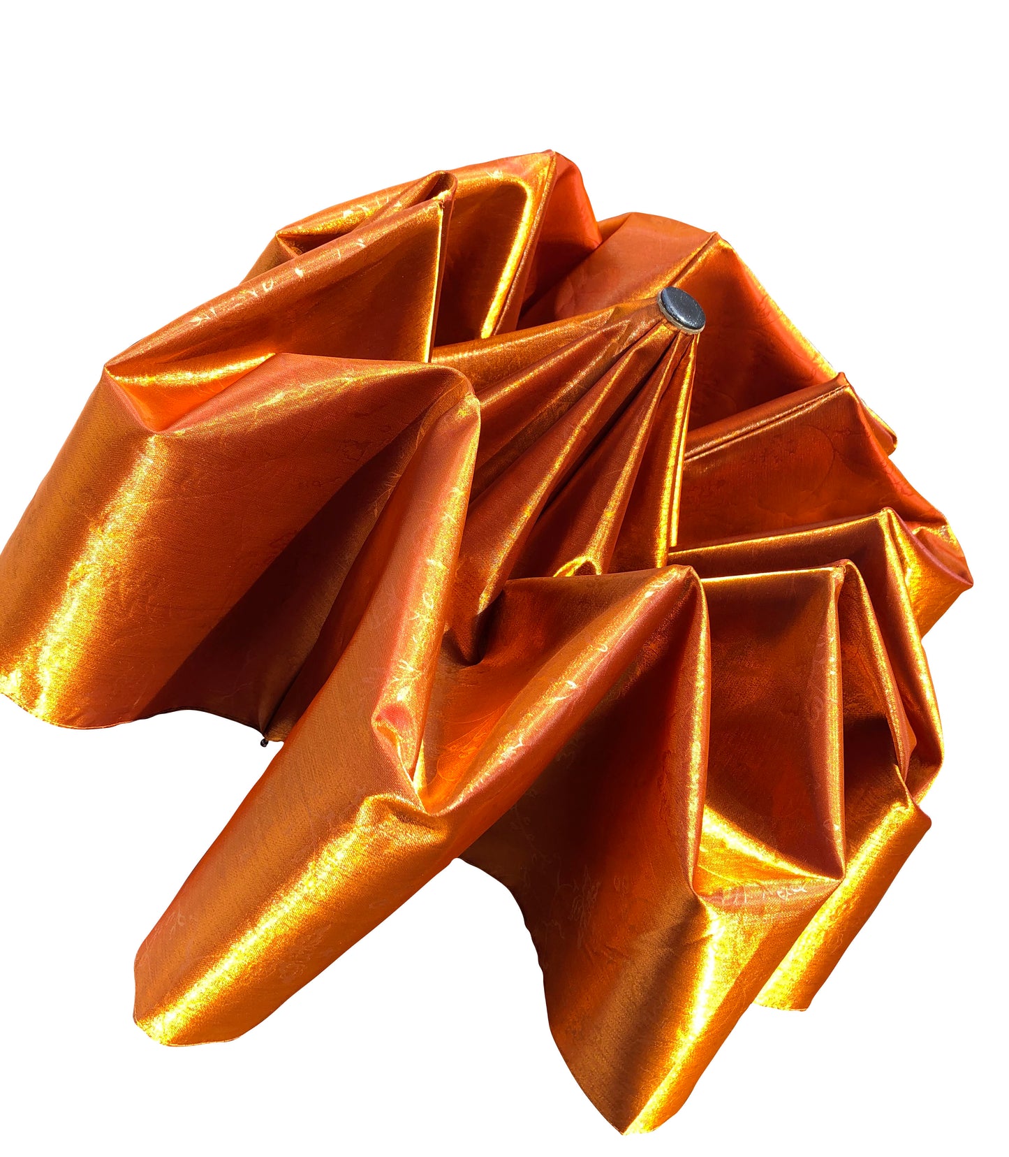 Iridescent Copper Umbrella | Folding Style | Metallic-Like Fiery Canopy