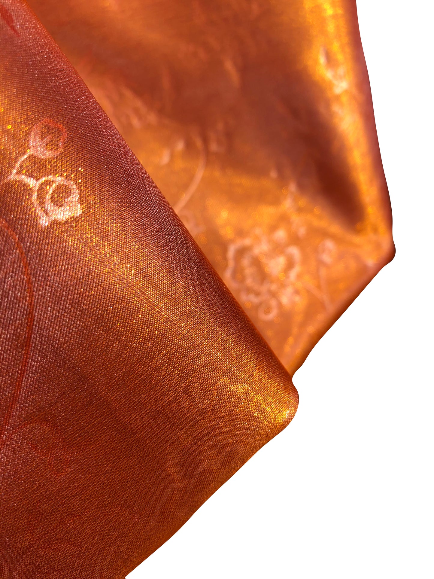 Iridescent Copper Umbrella | Folding Style | Metallic-Like Fiery Canopy