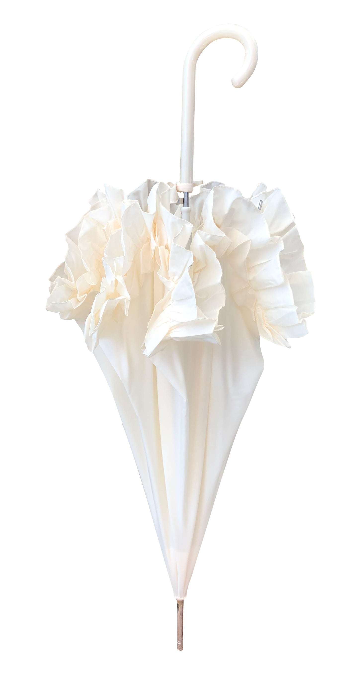 Cream Ruffle Lady Pagoda | Retro Style | Elegant Dome Shaped and Ruffles