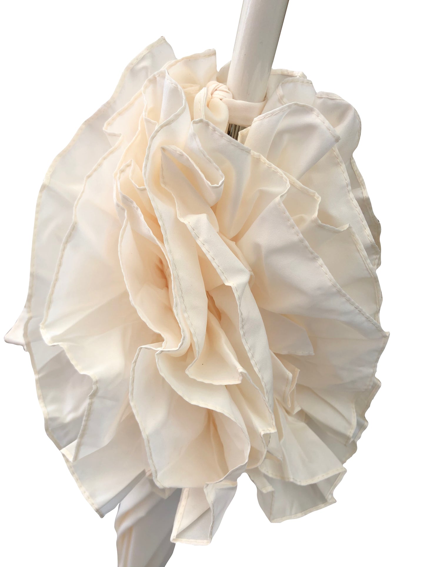 Cream Ruffle Lady Pagoda | Retro Style | Elegant Dome Shaped and Ruffles