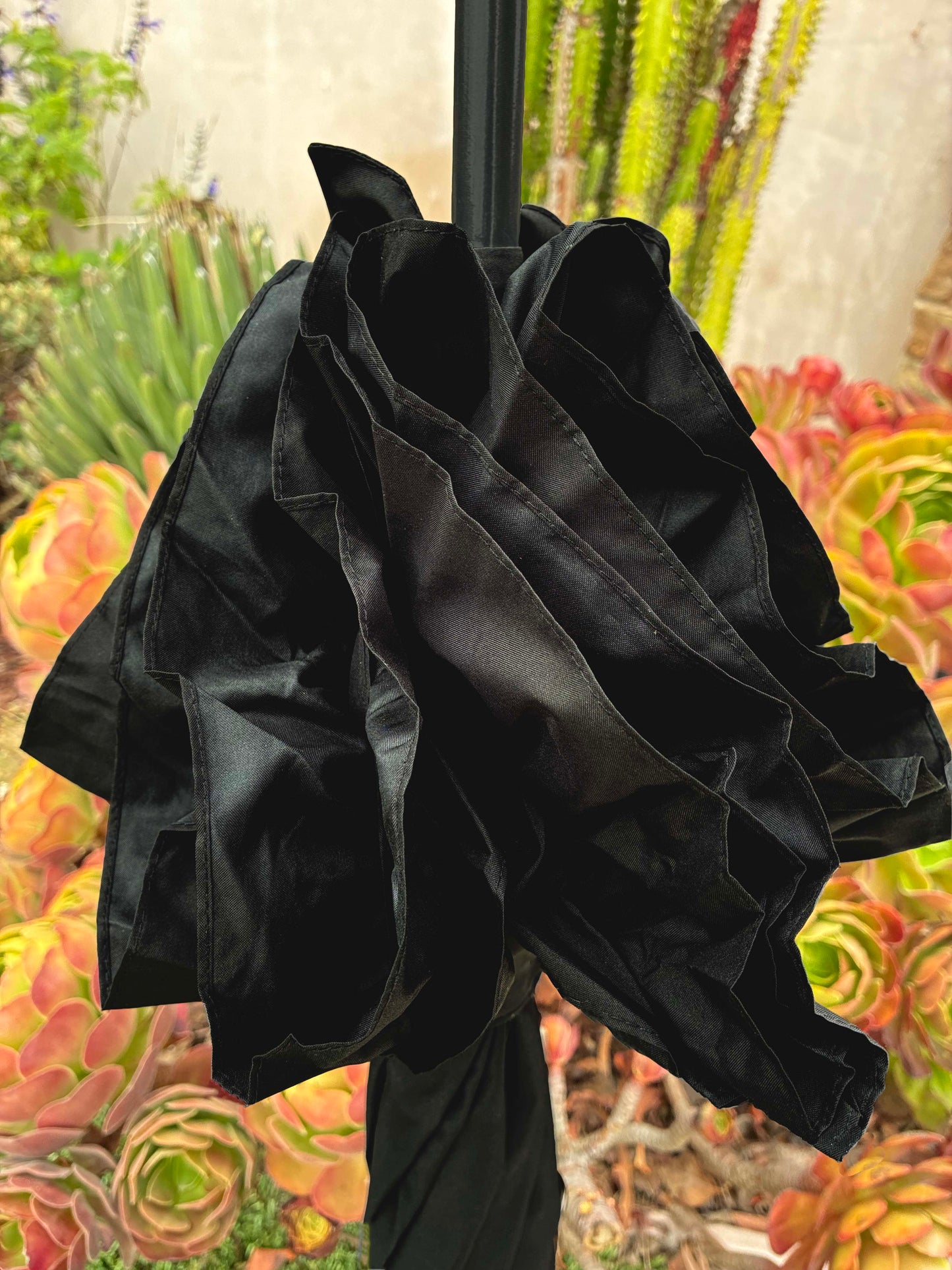 Margot Black Pearls and Ruffles Umbrella | Lisbeth Dahl European Pagoda