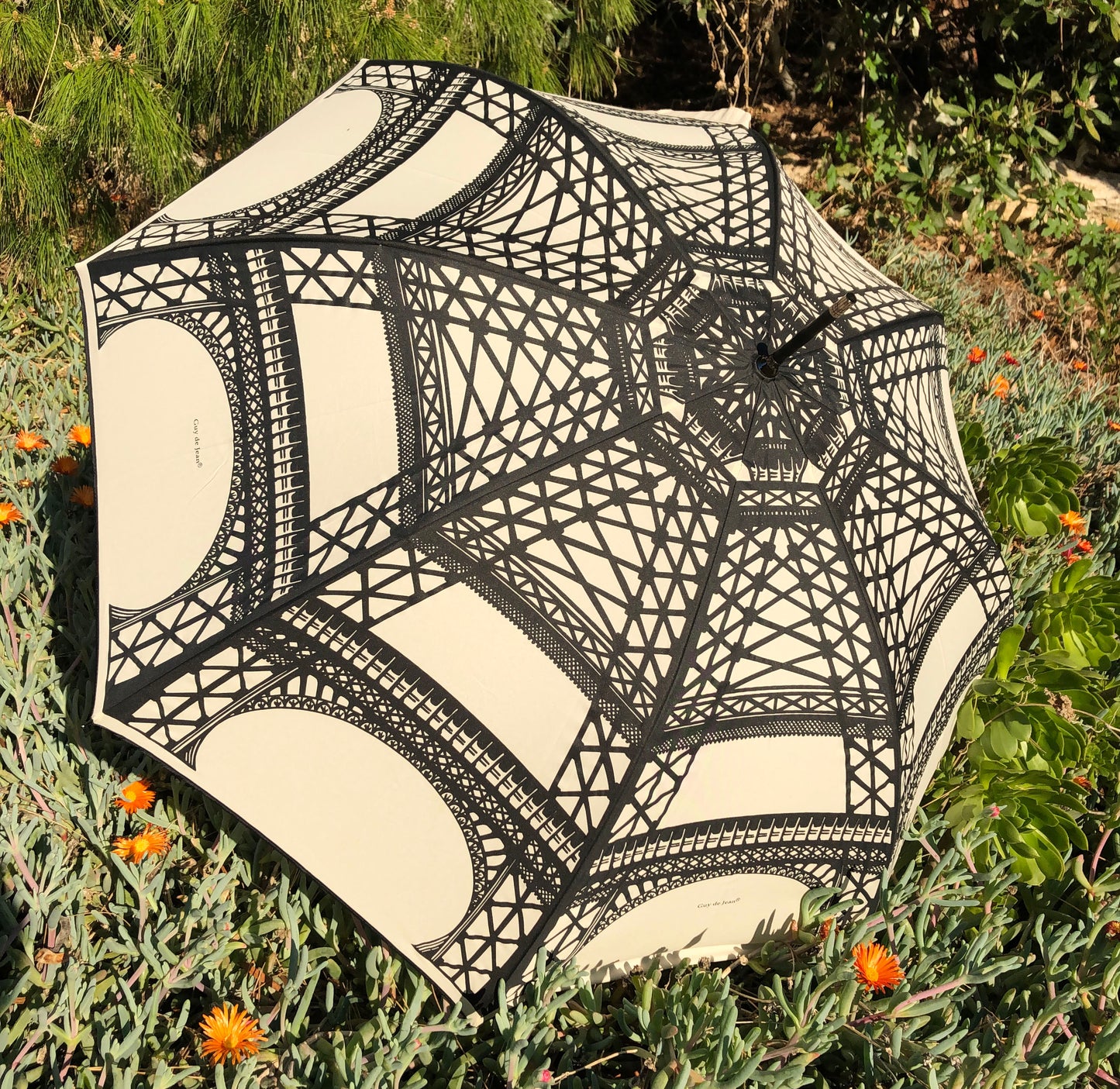 Eiffel Tower Cream Umbrella | Handmade in France | Free Shipping