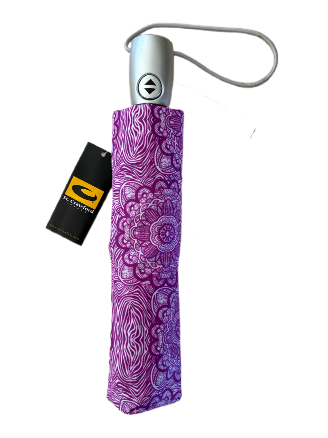 Fuchsia Bloom Compact Umbrella | Auto Open | 2-Step Closing System