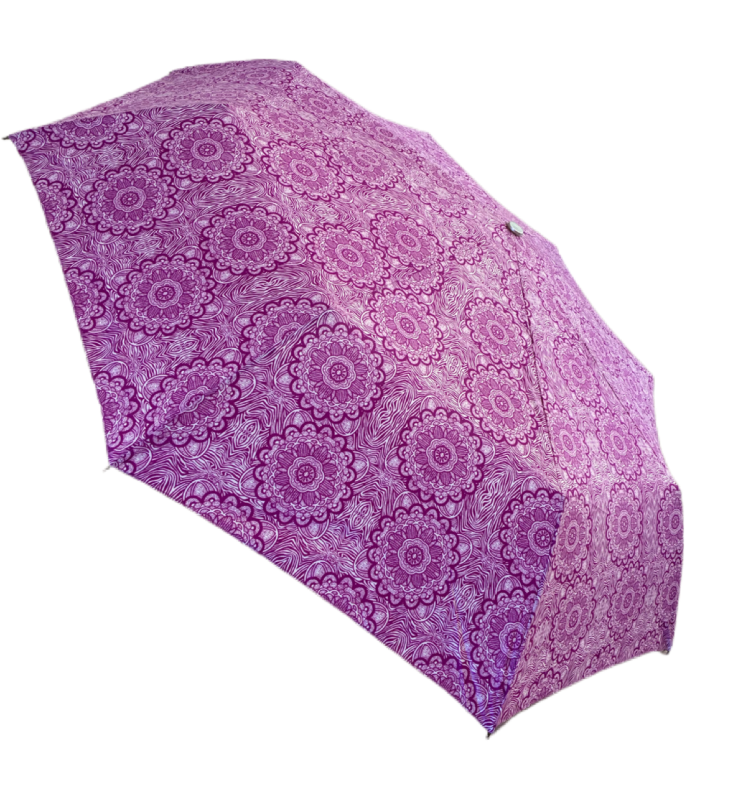 Fuchsia Bloom Compact Umbrella | Auto Open | 2-Step Closing System
