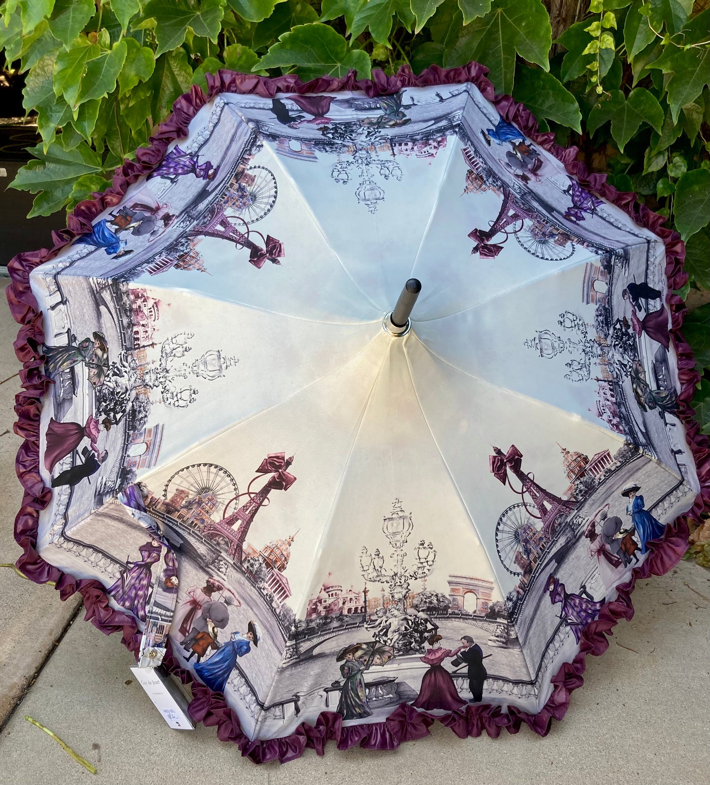 Paris 1900 Plum Waterproof and Anti UV | Handmade in France | Free Shipping