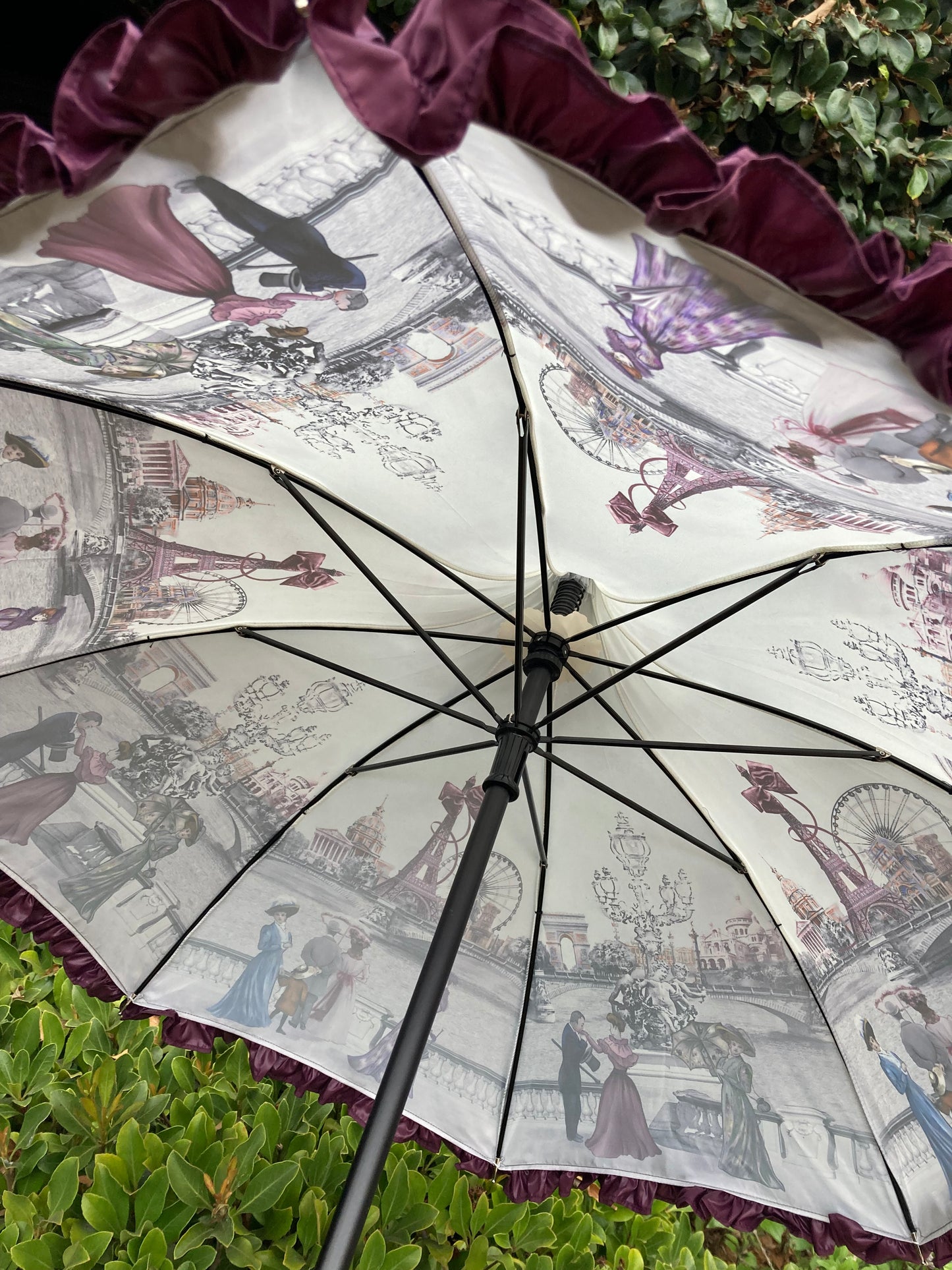 Paris 1900 Plum Waterproof and Anti UV | Handmade in France | Free Shipping