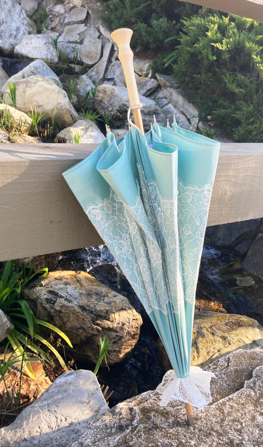 Sissi Anti UV Umbrella Mint | Retro Waterproof French Handmade | Free Shipping