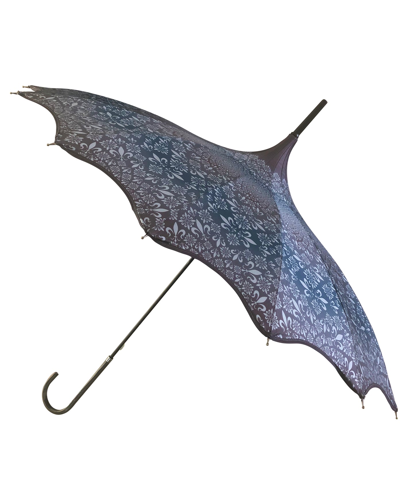 Waterproof + Real Anti-UV umbrella | Blackout lining | Pagoda style | Grey pattern