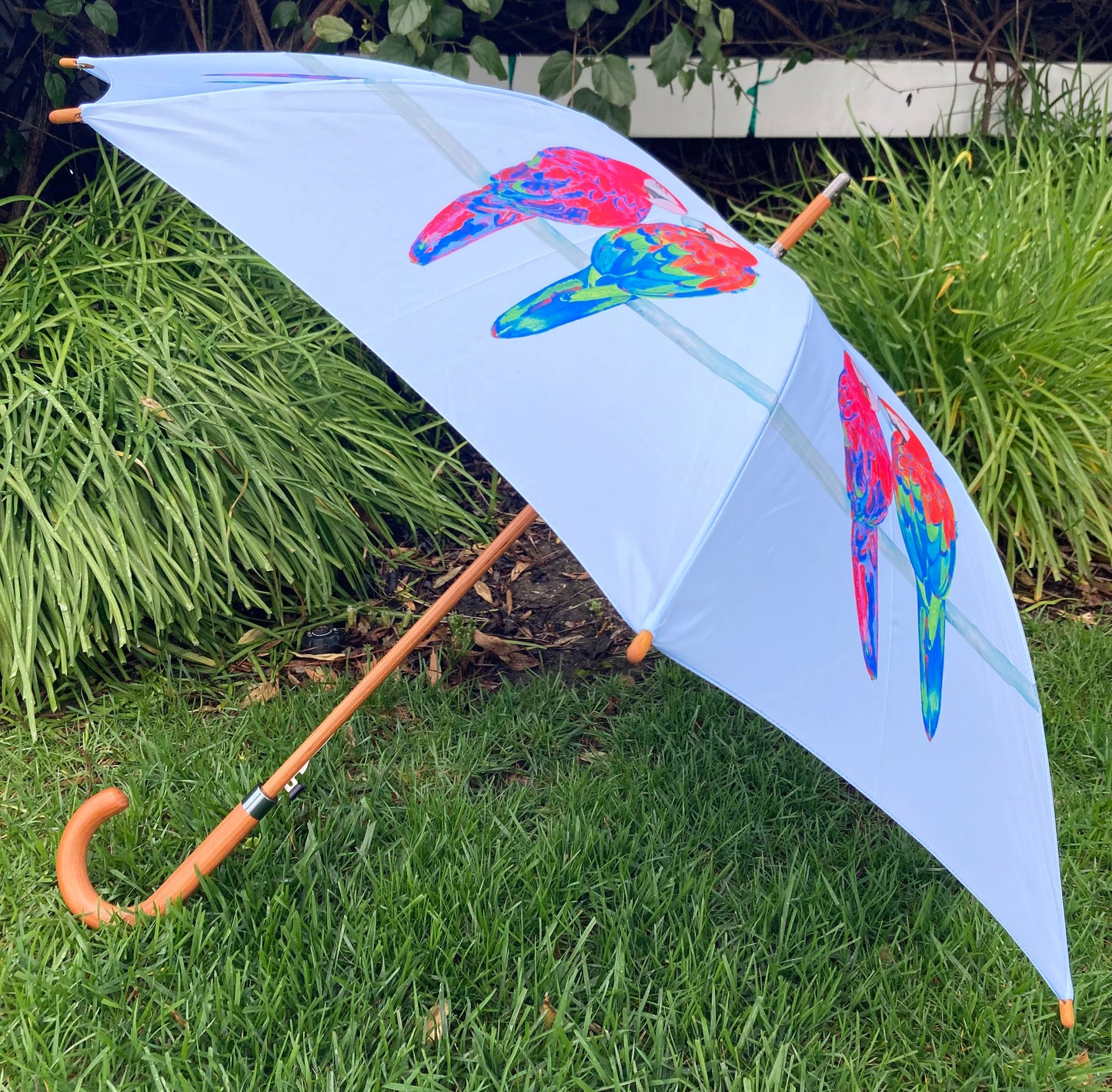 Percy and Penelope Umbrella | Macaw Designs by Emily Smith