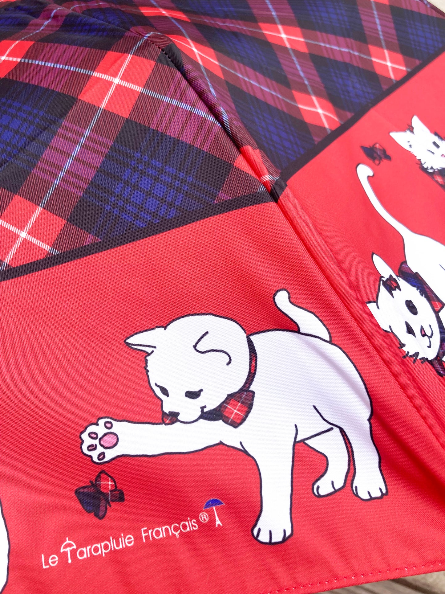 Red Scottish Cats Anti UV Compact Umbrella | Made in France | Free Shipping