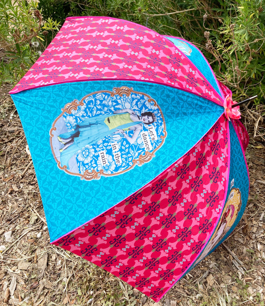 Darling Divas Umbrella Collection | 1920s Vintage Style | "Divas Divas" | Semi-Automatic | One Year Warranty.