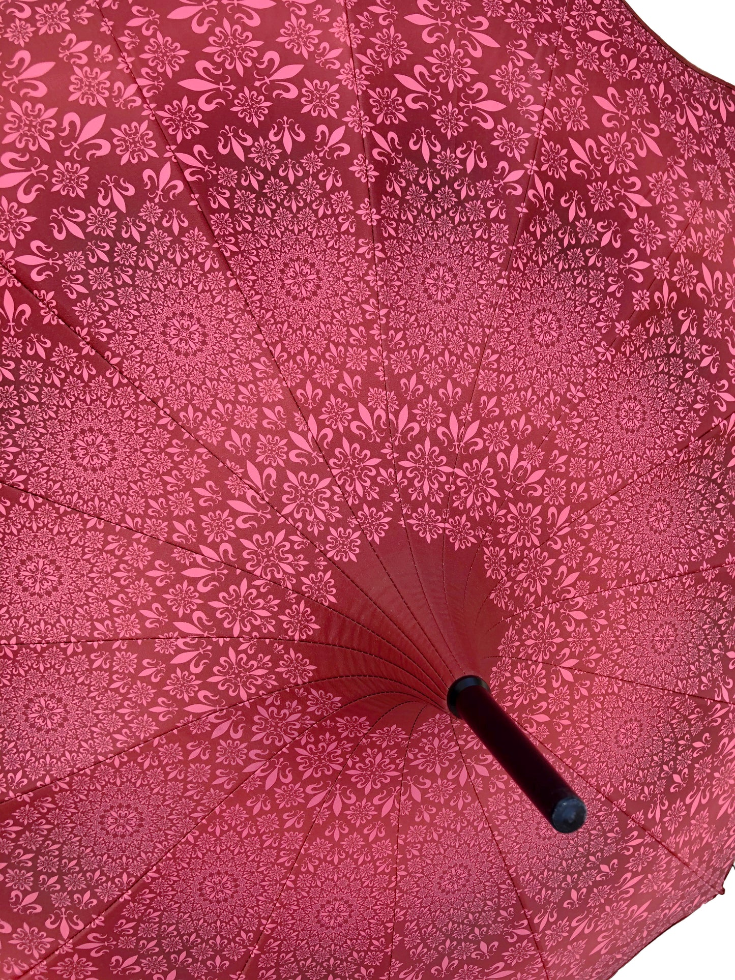 Waterproof + Real Anti-UV Umbrella in Red | Blackout Lining 100% Shade | Pagoda style