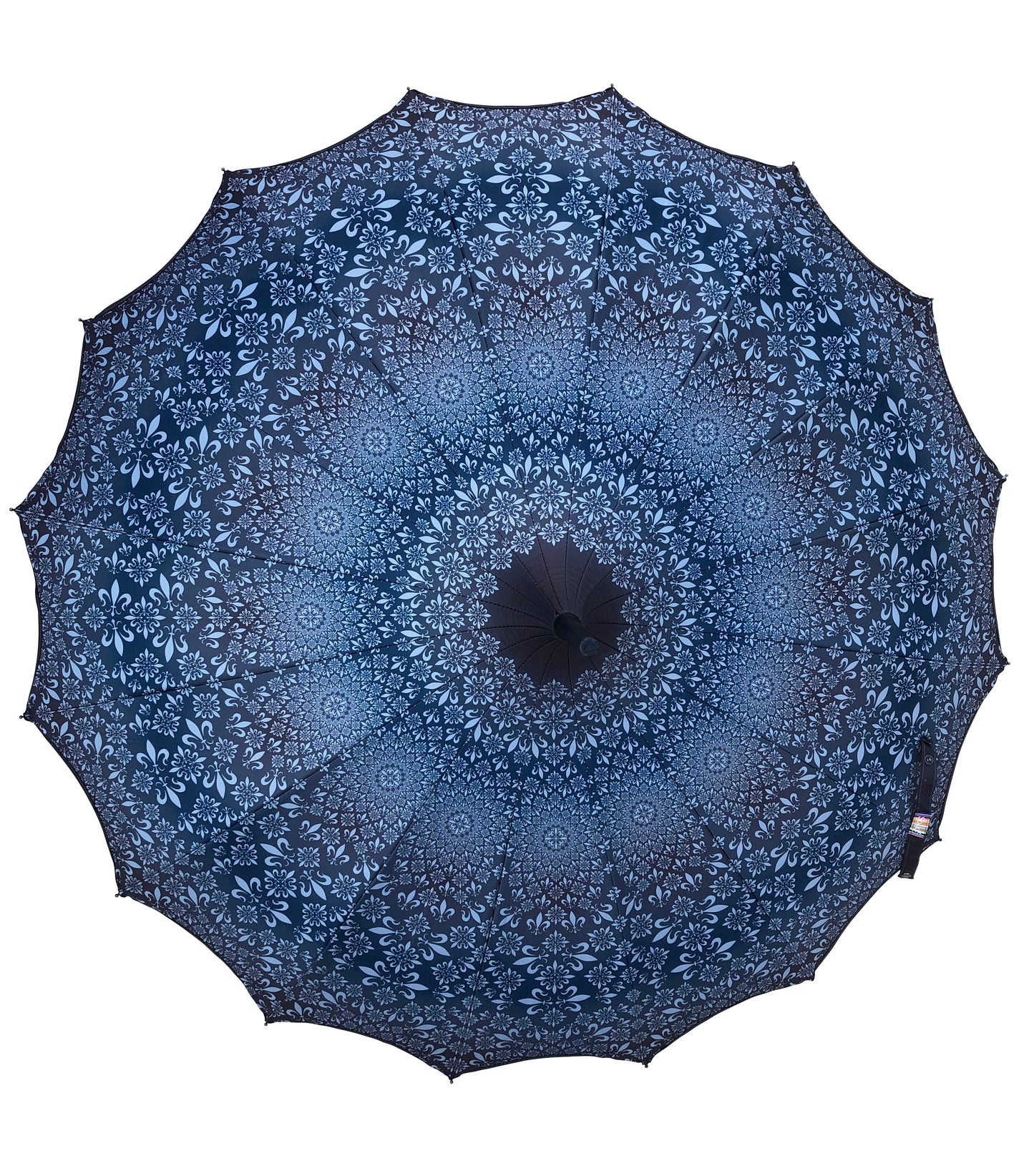 Waterproof + Real Anti-UV umbrella | Blackout lining | Pagoda style | Grey pattern