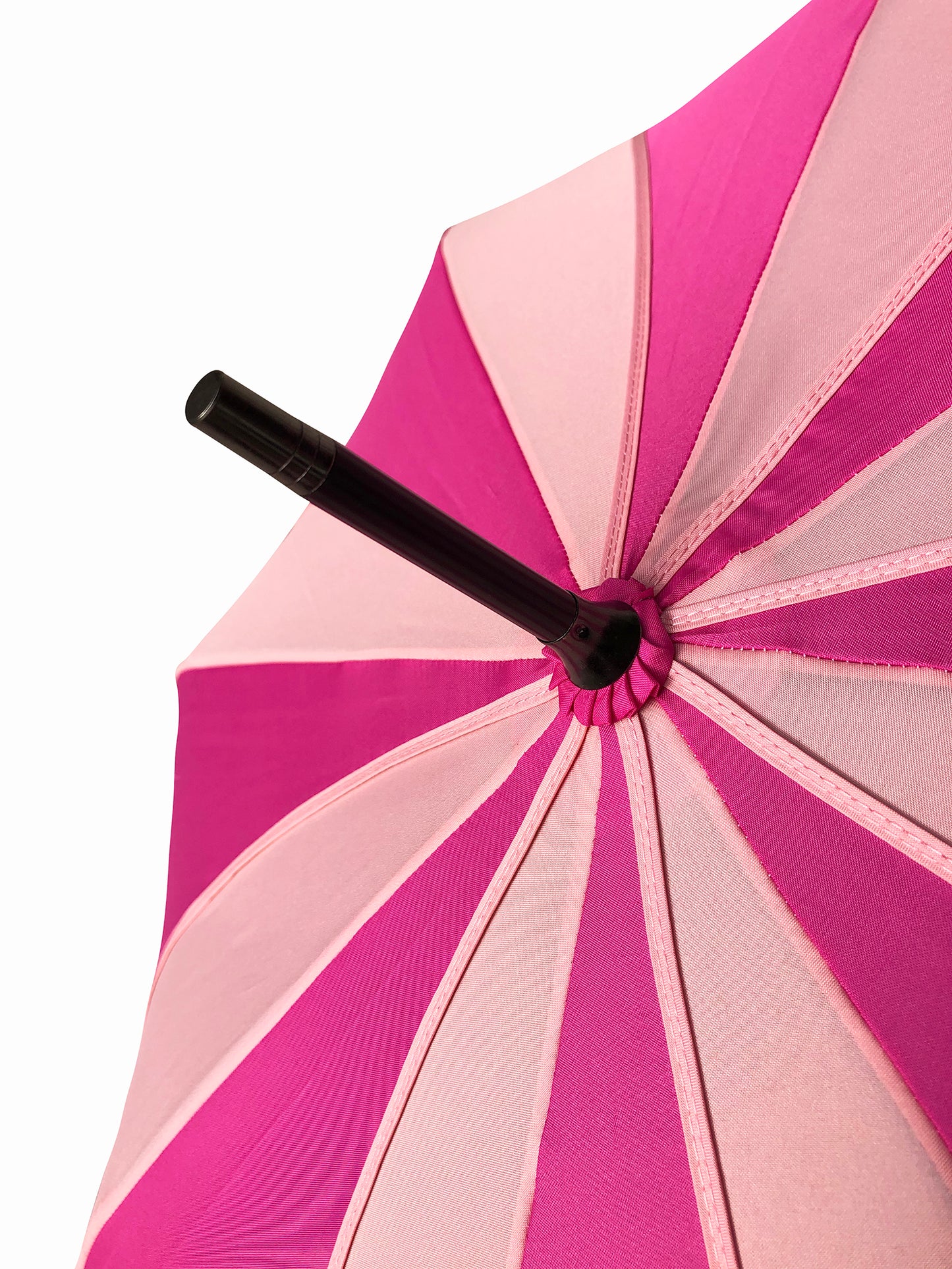 Two-Tone Pink Swirl Umbrella | Auto Open | Leatherette Handle