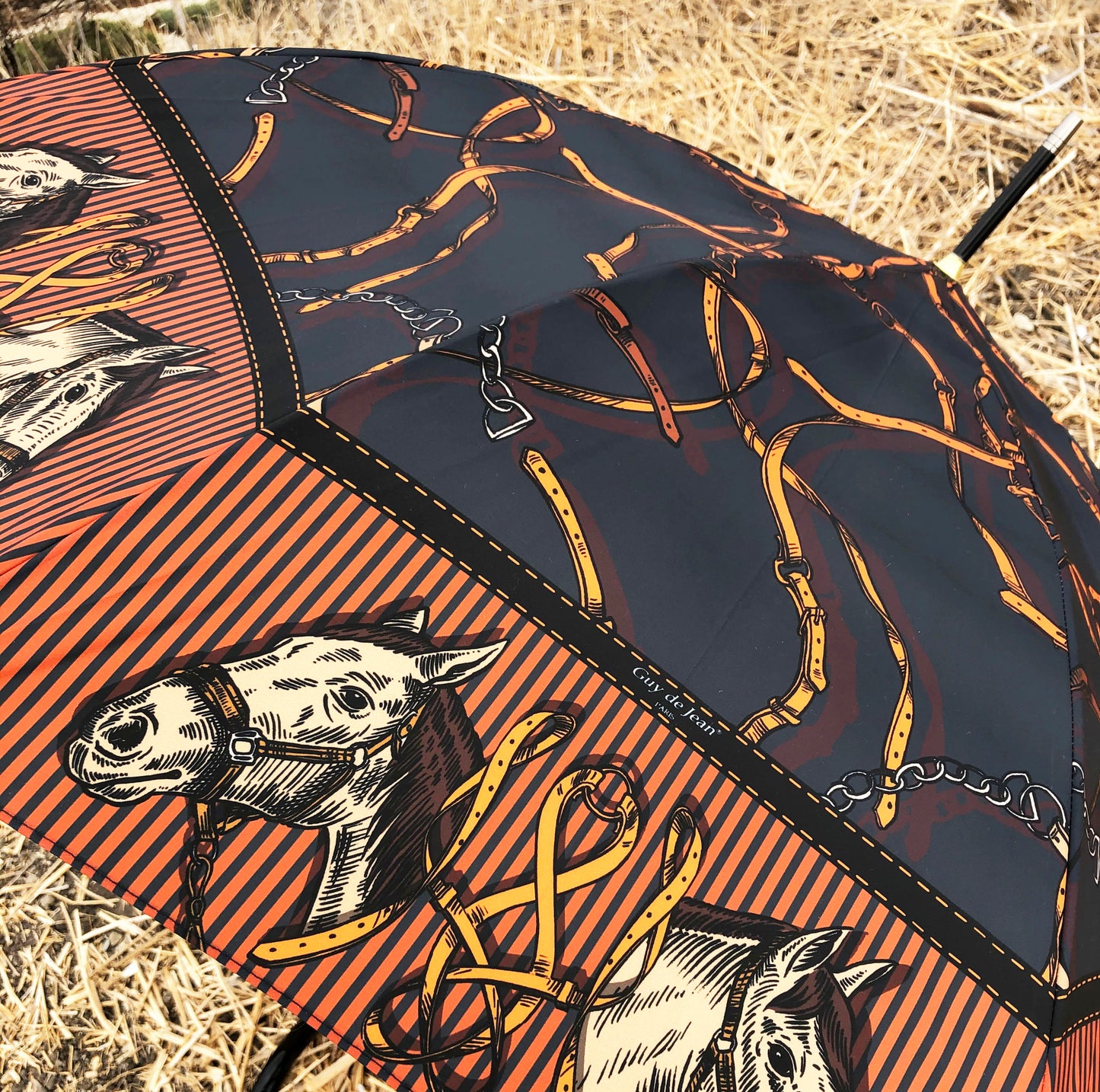 Paraguas de lujo Caballos Marrones | Colección Guy de Jean | Envío gratuito