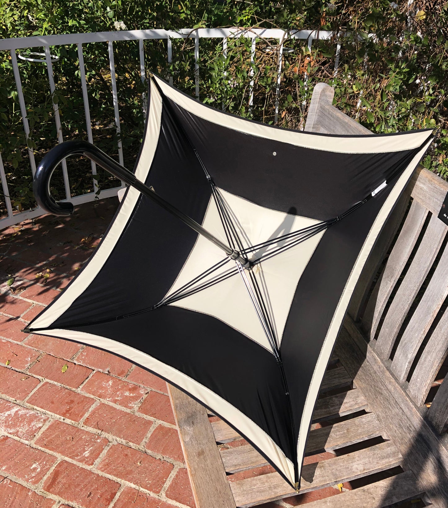 Carre Cream Luxury Umbrella | Guy de Jean Collection | Free Shipping
