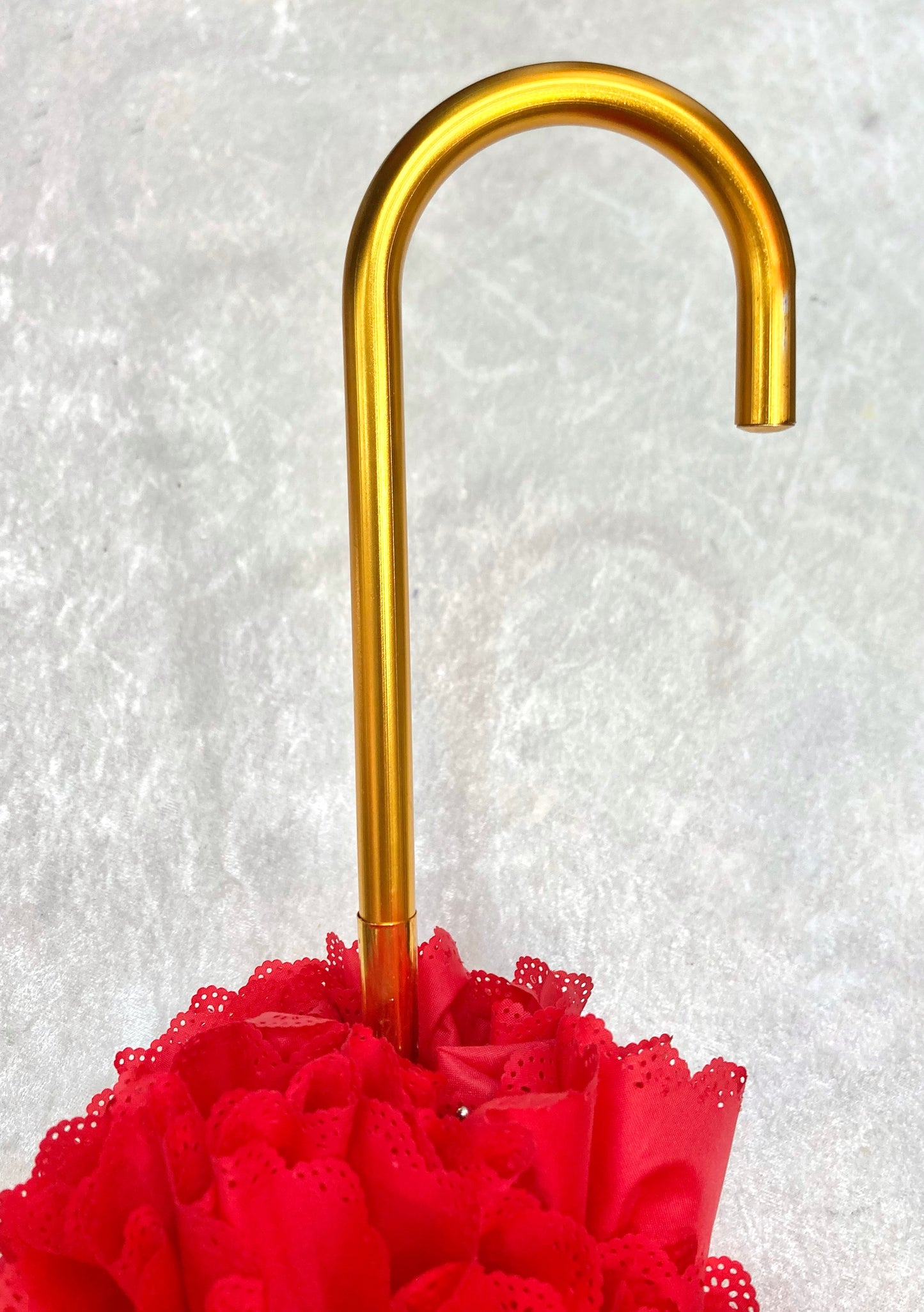 Francesca Red Umbrella | Double Layer Lace Inside | All Weather
