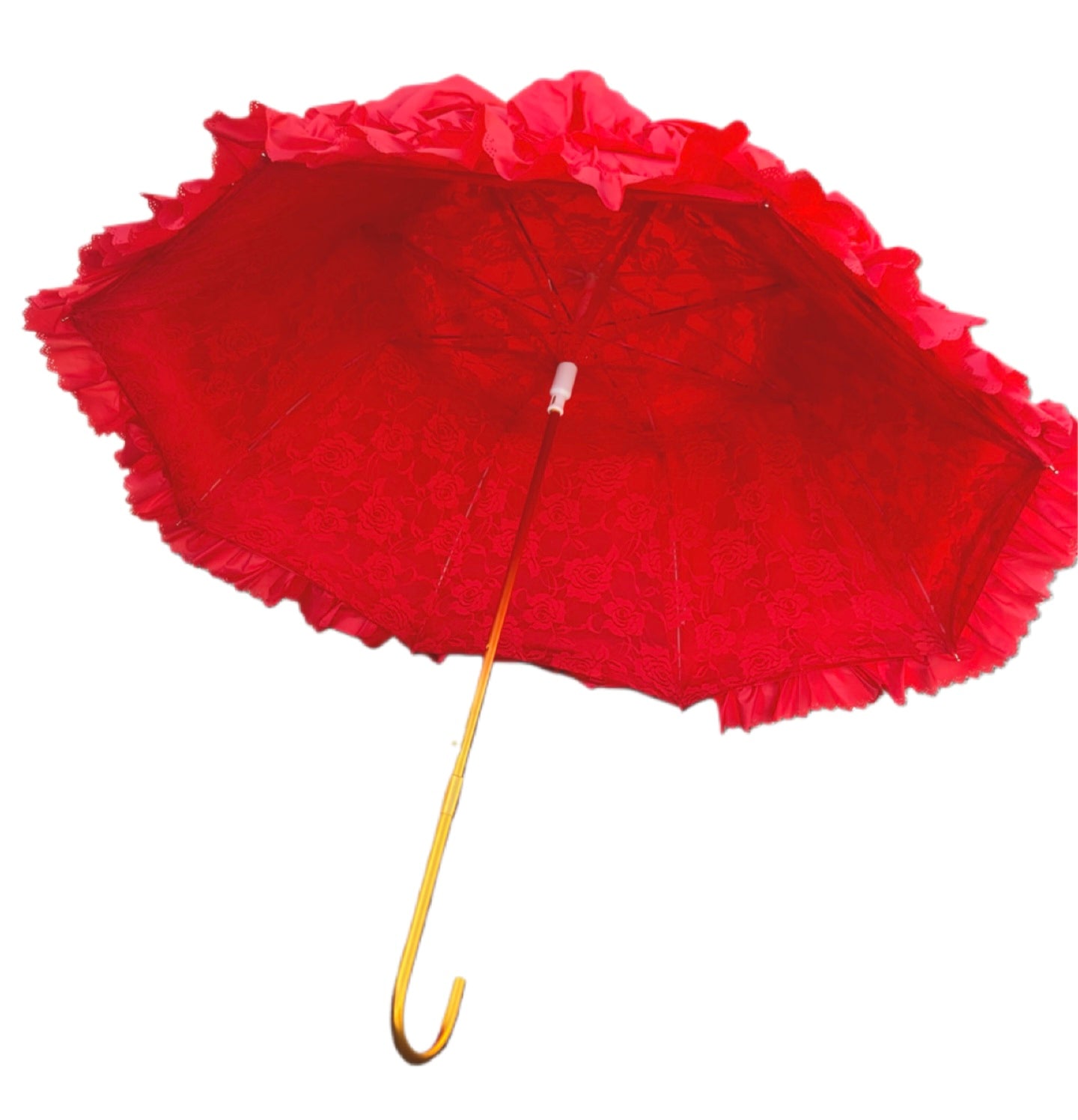 Francesca Red Umbrella | Double Layer Lace Inside | All Weather