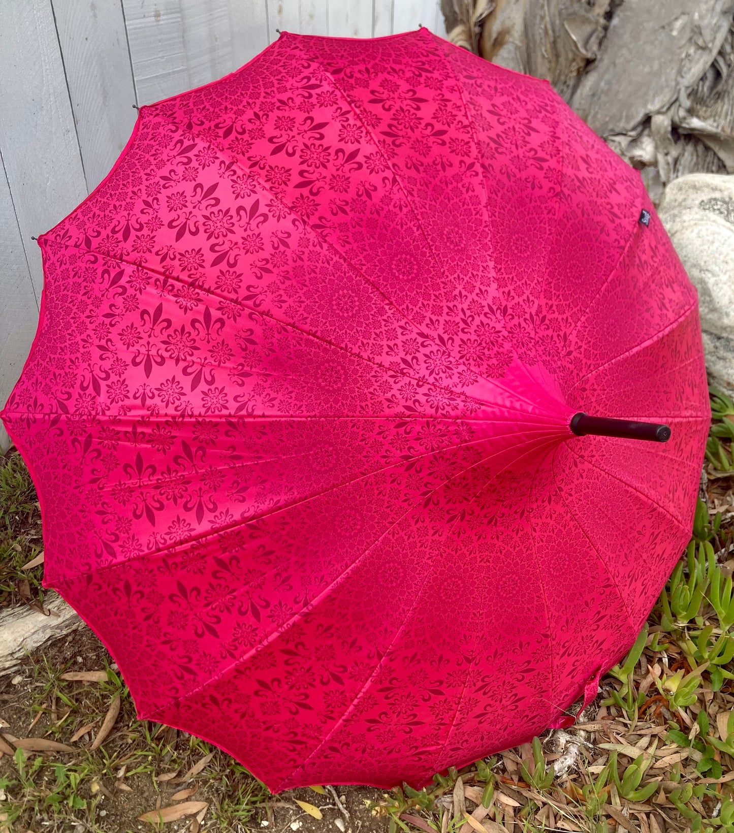 Paraguas impermeable y con protección UV | Forro opaco | Estilo pagoda en color rosa