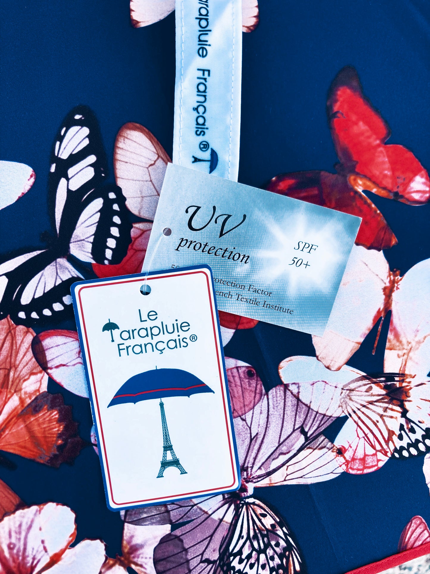 Butterflies French Umbrella by Guy de Jean | "Le Parapluie Francais®" Anti UV | Free Shipping