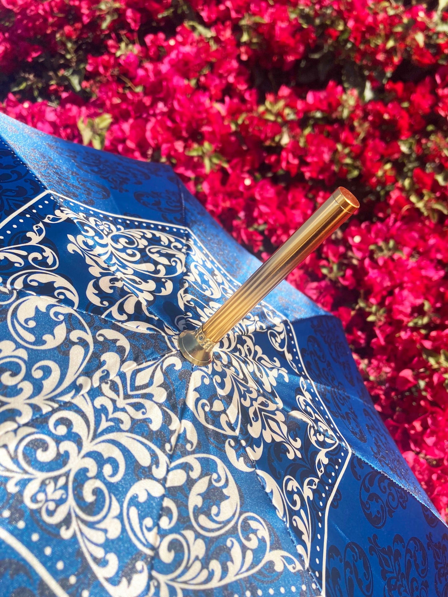 Blue Baroque Italian Umbrella | il Marchesato Collection | Free Shipping