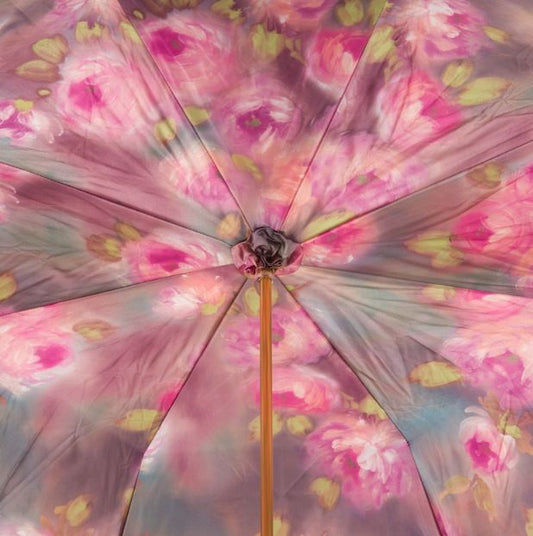 Purple Umbrella By Pasotti | Floral design | Jewel Handle | Free Shipping