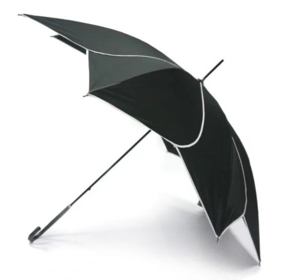 Black/White Trim Swirl Umbrella | Waterproof Great for Sun Shade