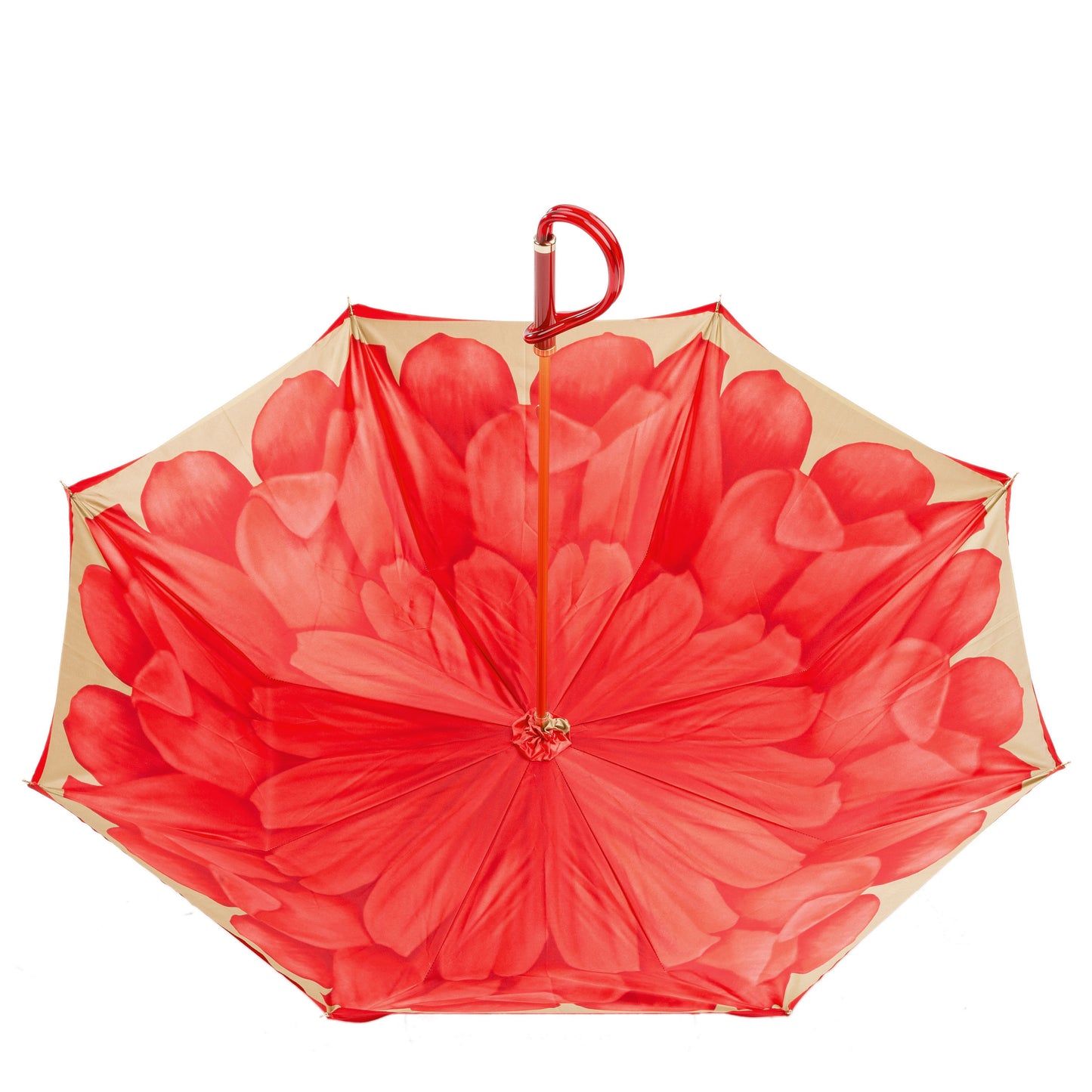 Pasotti Red Dahlia Umbrella | Double Canopy | Italian Handmade | Free Shipping
