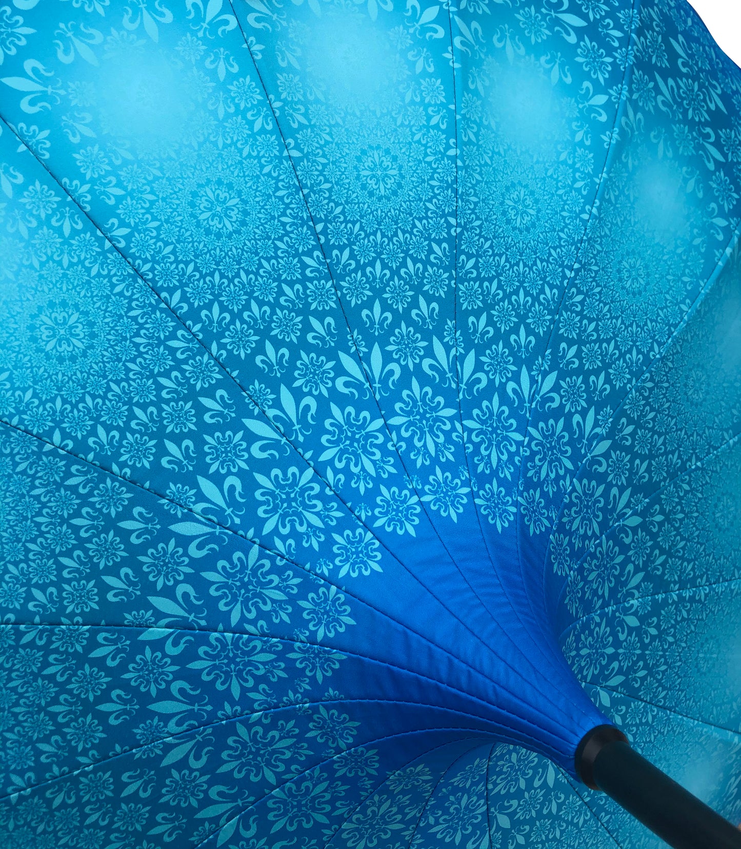 Waterproof + Real Anti-UV Umbrella | Blue Design Pagoda Style | Maximum Shade |