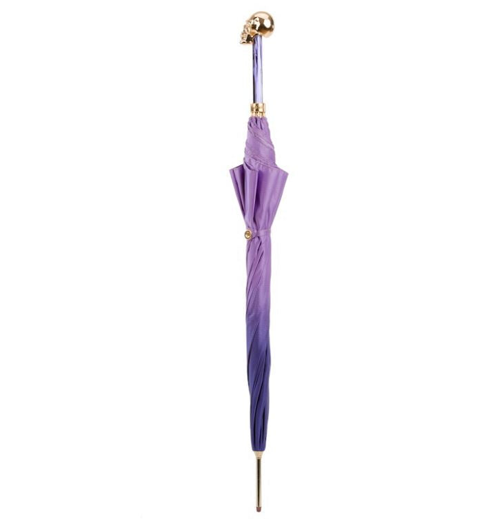 Golden Skull Purple Ombre | Gilt Resin Handle - Made in Italy | Free Shipping