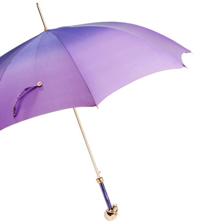 Golden Skull Purple Ombre | Gilt Resin Handle - Made in Italy | Free Shipping