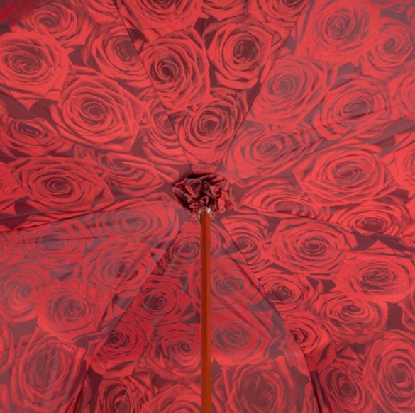 Red Roses Luxury Umbrella By Pasotti | Double Layer Canopy | Free Shipping