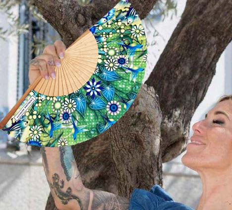 Birds and Blossoms Hand Fan | Made in Spain | Catalina Estrada Collection