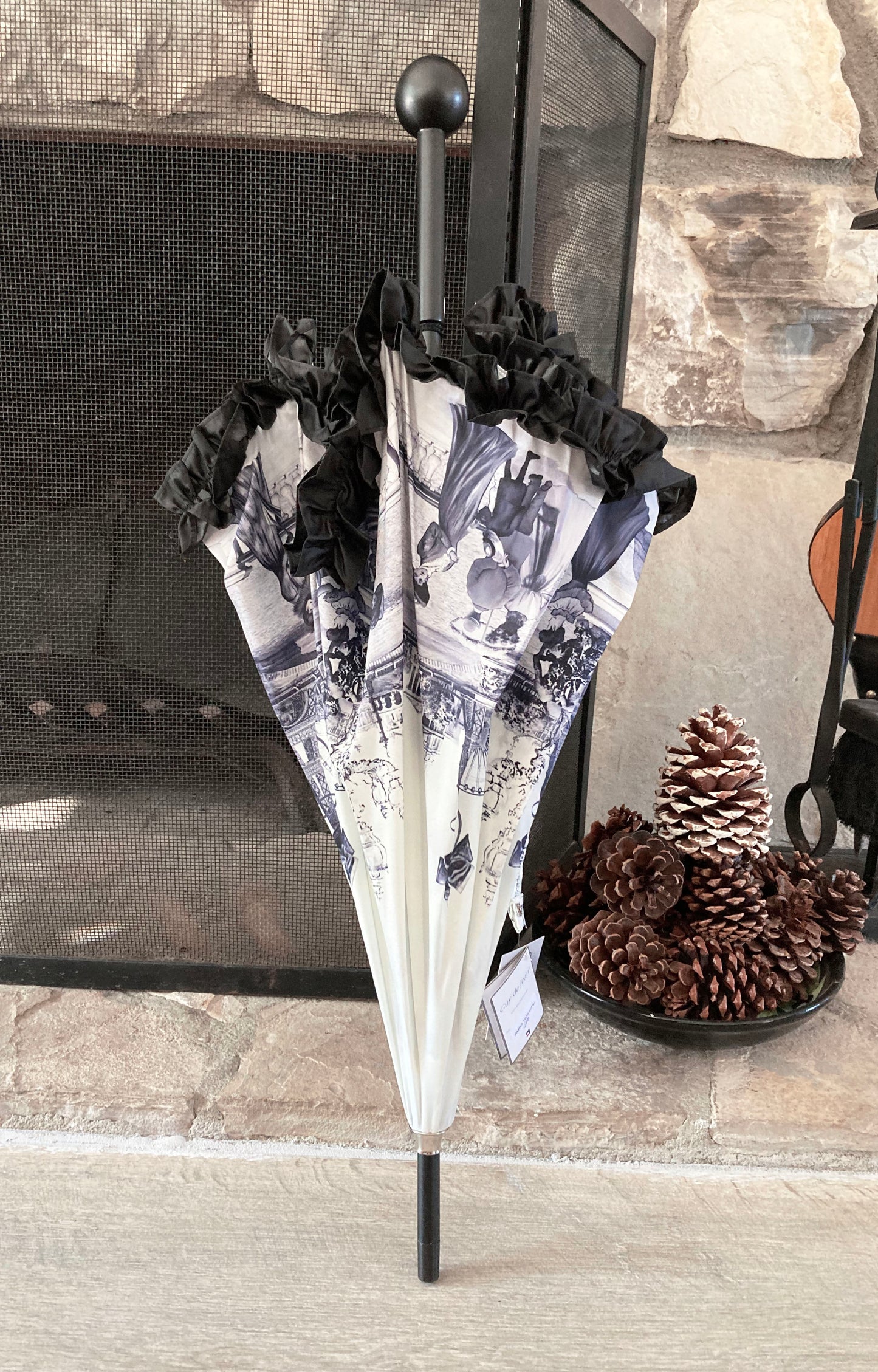 Guy de Jean Paris 1900 Short Umbrella | Anti UV Handmade in France | Free Shipping