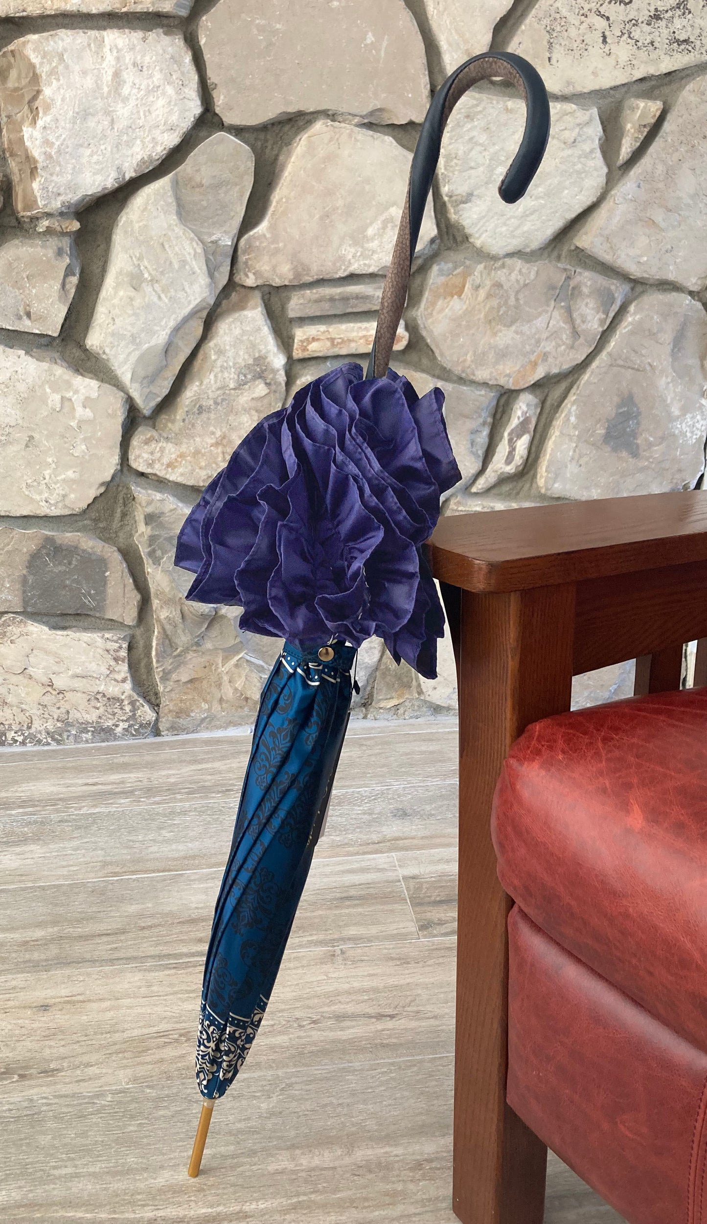 Blue Baroque Italian Umbrella | il Marchesato Collection | Free Shipping